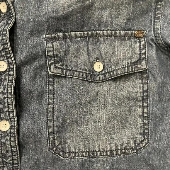 Ecko Unltd Men's Button Up Denim Shirt Slim Fit Blue Size XL - Picture 6 of 9